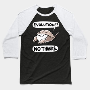 Evolution no thanks Cool Horseshoe Crab (Back Print) Baseball T-Shirt